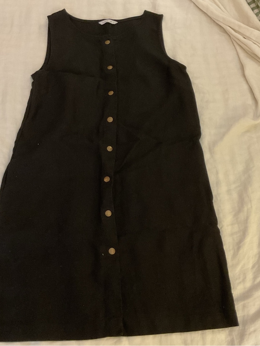 Linenfox Black Selma Heavy Linen Dress